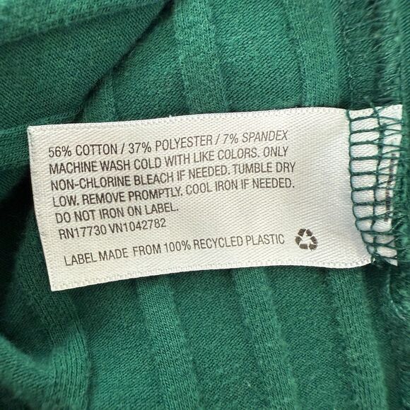 A New Day Women's Long Sleeve Ribbed Green Tee Top Size S Small - Picture 4 of 10